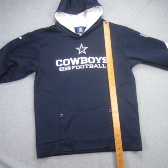 Dallas Cowboys Hoodie Boys Youth Large 14/16 Blue On Field Reebok NFC NFL‎ - Picture 9 of 15